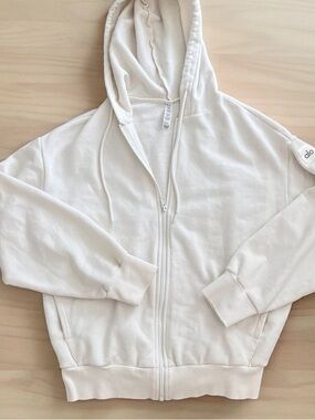 ALO alo Full zip renown hoodie size medium white